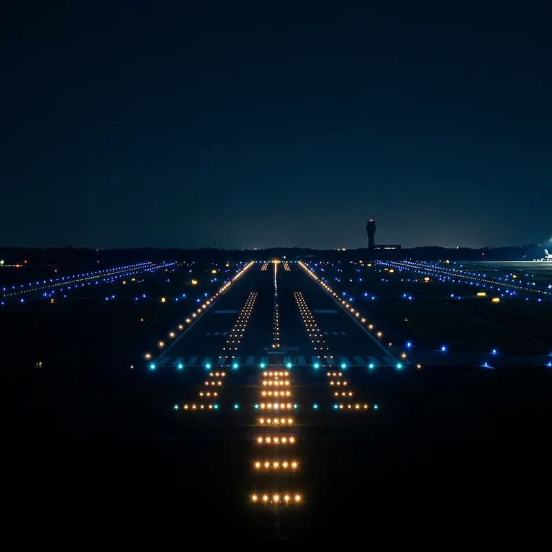 Footer Background - Night Runway